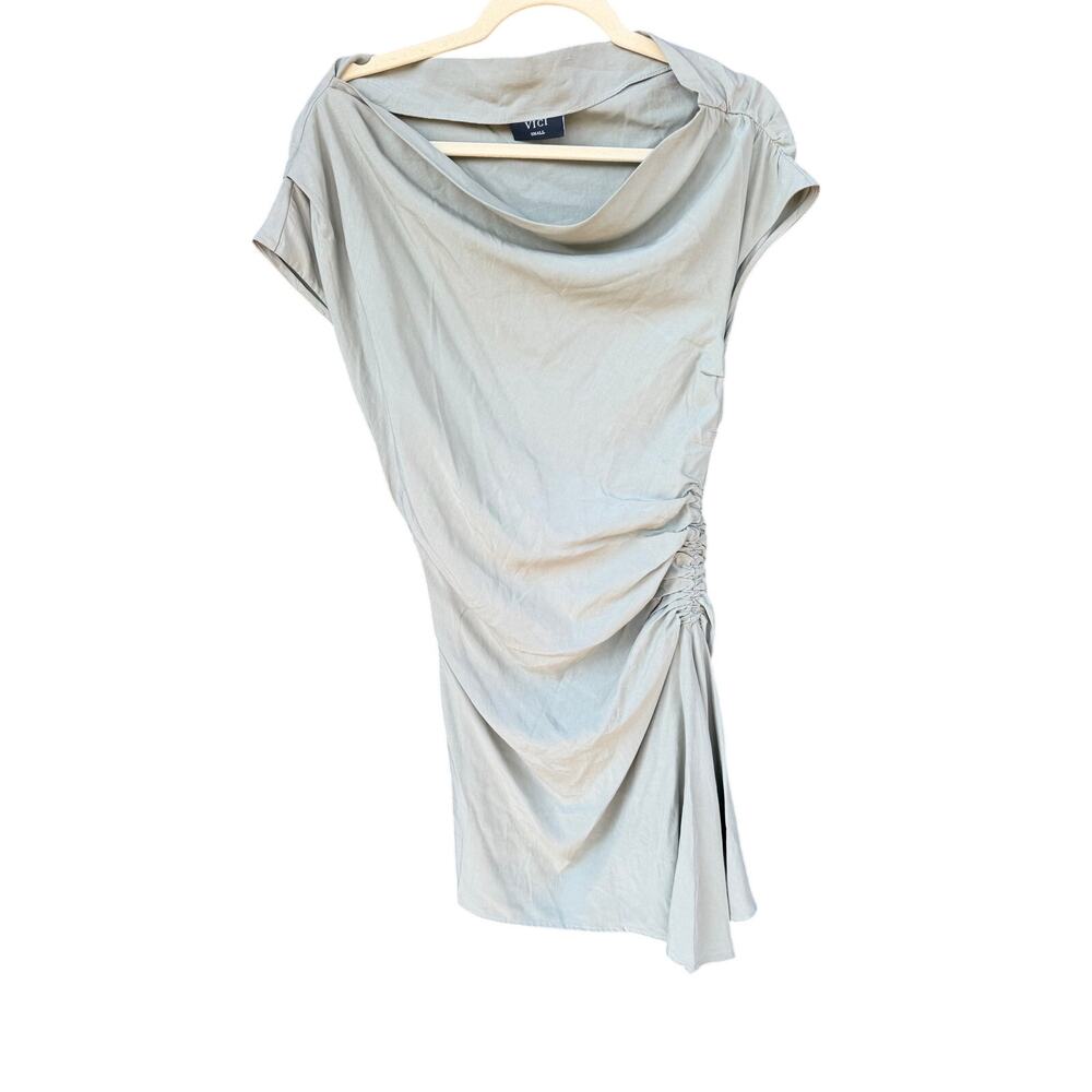 Vici Spring Fling Ruched One Shoulder Mini Dress S - Picture 2 of 5